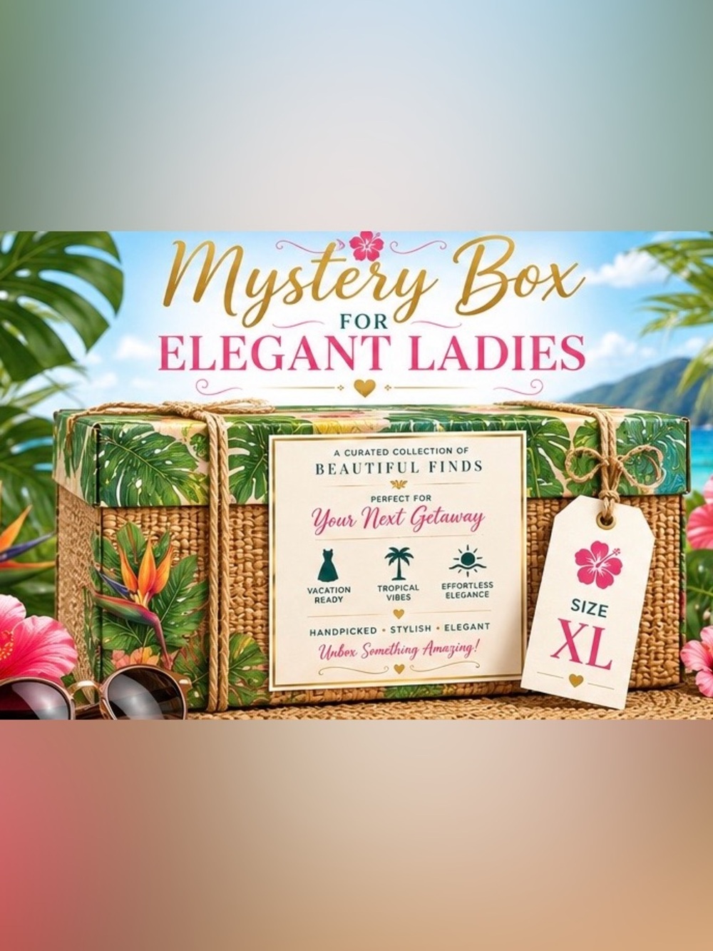Mystery Box Size XL Vacation Resort Summer Spring Bundle and Save